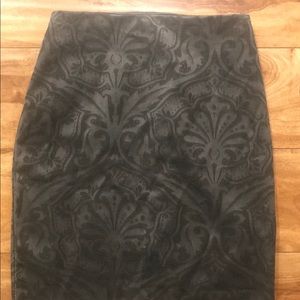 All Saints Falcon Grey Jacquard Pencil Skirt